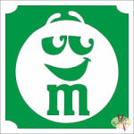  5x5 cm-es Csillámtetoválás sablon - m&m's 209 - mkbazar
