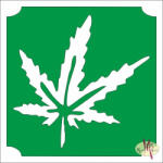  5x5 cm-es Csillám tetoválás sablon - Kender 284