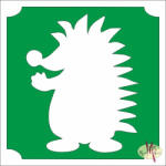  5x5 cm-es csillámtetoválás sablon -Sün 50 - mkbazar