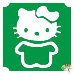  5x5 cm-es Csillámtetoválás sablon - Hello Kitty 146 - mkbazar