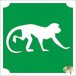  5x5 cm-es Csillámtetoválás sablon - Majom 210 - mkbazar