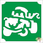  5x5 cm-es Csillámtetoválás sablon -Verdák, Matuka 431