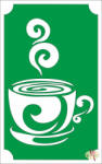  8x5 cm-es Csillámtetoválás sablon - Kávéscsésze 97 - mkbazar