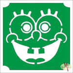  5x5 cm-es Csillámtetoválás sablon - Spongya Bob 395