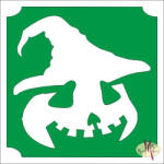  5x5 cm-es Csillámtetoválás sablon -Halloween tök 178