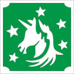  5x5 cm-es csillám tetoválás sablon - Unikornis 348