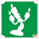  5x5 cm-es Csillámtetoválás sablon - A szépség és a szörnyeteg 174 - mkbazar