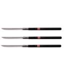 DEPOX Pachet Trei Sabii de Vânătoare Shaolin Master, Model Baston, 55 cm, Negru, Teacă Inclusă (G96 + G96 + G96)