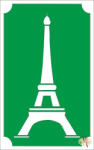  8x5 cm-es Csillám tetoválás sablon - Eiffel torony 125