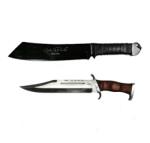 DEPOX Set Cutit Baioneta 42 cm si Maceta Rambo 56, 5 cm, DEPOX®, Teaca inclusa (C6 + H124)