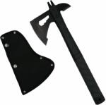 Depox Topor Survivor DEPOX®, Deep Impact, otel inoxidabil, negru, 33 cm, teaca inclusa (F95)