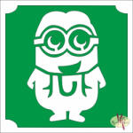  5x5 cm-es Csillám tetoválás sablon - Gru Minyon 30