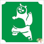  5x5 cm-es Csillám tetoválás sablon - Kung-fu Panda 302