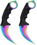 Depox Set doua cutite karambit, 19 cm, multicolor, teaca inclusa (C131 + C131)