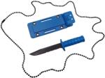 Depox Cutit tactic de vanatoare DEPOX®, Military Specialist, 10 cm, teaca cu lant inclusa, albastru (I264)