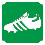  5x5 cm-es Csillámtetoválás sablon - Foci cipő 222