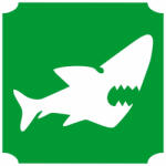  5x5 cm-es Csillám tetoválás sablon - Cápa 352