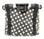 DSX Cos fata biciclete tip geanta BL-F-011, prindere universala pe ghidon, culoare negru alb (A596)