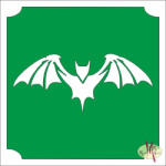  5x5 cm-es Csillám tetoválás sablon - Denevér 32