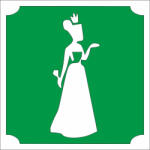  5x5 cm-es Csillámtetoválás sablon - Hercegnő 11