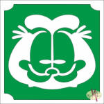  5x5 cm-es Csillámtetoválás sablon - Garfield 60 - mkbazar
