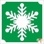  5x5 cm-es Csillám tetoválás sablon - Hópihe 368 - mkbazar