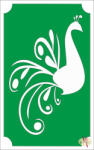  Csillámtetoválás sablon 8x5 cm-es - Páva 66