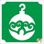  Csillámtetoválás sablon 5x5 cm - Karácsonyi gömb 471