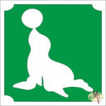  5x5 cm-es Csillámtetoválás sablon - Fóka 288 - mkbazar