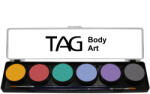  TAG PASZTELL SZÍNEK PALETTA + 2 ecset 6x10gr