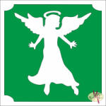  Csillámtetoválás sablon 5x5 cm - Angyal 22