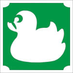  5x5 cm-es Csillámtetoválás sablon - Kacsa 312