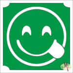  5x5 cm-es Csillámtetoválás sablon -Emoji, smile 303