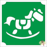  5x5 cm-es Csillámtetoválás sablon - Hintaló 79 - mkbazar