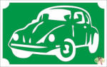  8x5 cm-es Csillámtetoválás sablon - VW Bogár 35 - mkbazar