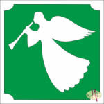  Csillámtetoválás sablon 5x5 cm - Angyal 23