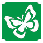  5x5 cm-es Csillám tetoválás sablon - Lepke 376