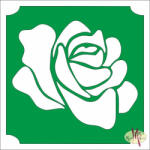  5x5 cm-es Csillám tetoválás sablon - Rózsa virág 20