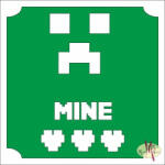  5x5 cm-es Csillámtetoválás sablon - Minecraft 92