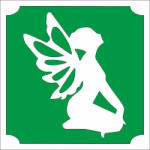  5x5 cm-es Csillámtetoválás sablon - Tündér 177