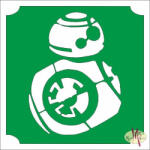  5x5 cm-es Csillámtetoválás sablon - Star Wars 179