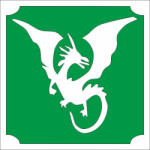  5x5 cm-es Csillámtetoválás sablon - Sárkány 304