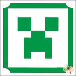  5x5 cm-es csillámtetoválás sablon - Minecraft 98 - mkbazar