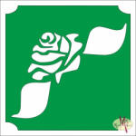  5x5 cm-es Csillámtetoválás sablon - Rózsa 46 - mkbazar