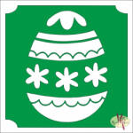  5x5 cm-es Csillámtetoválás sablon - Húsvéti tojás 447