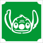 Body Deco 5x5 cm-es Csillámtetoválás sablon - Stitch 253