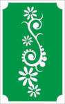  8x5 cm-es Csillámtetoválás sablon - Virág 11
