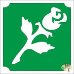  5x5 cm-es Csillámtetoválás sablon - Rózsaszál 192 - mkbazar