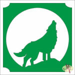  5x5 cm-es Csillámtetoválás sablon - Farkas 104