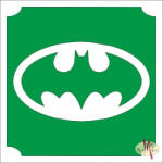  5x5 cm-es Csillám tetoválás sablon - Batman 169